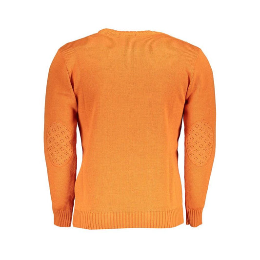 U.S. Grand Polo Orange Fabric Sweater orange-fabric-sweater-1