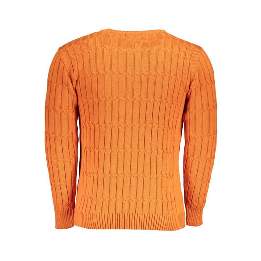 Twisted Crew Neck Orange Sweater