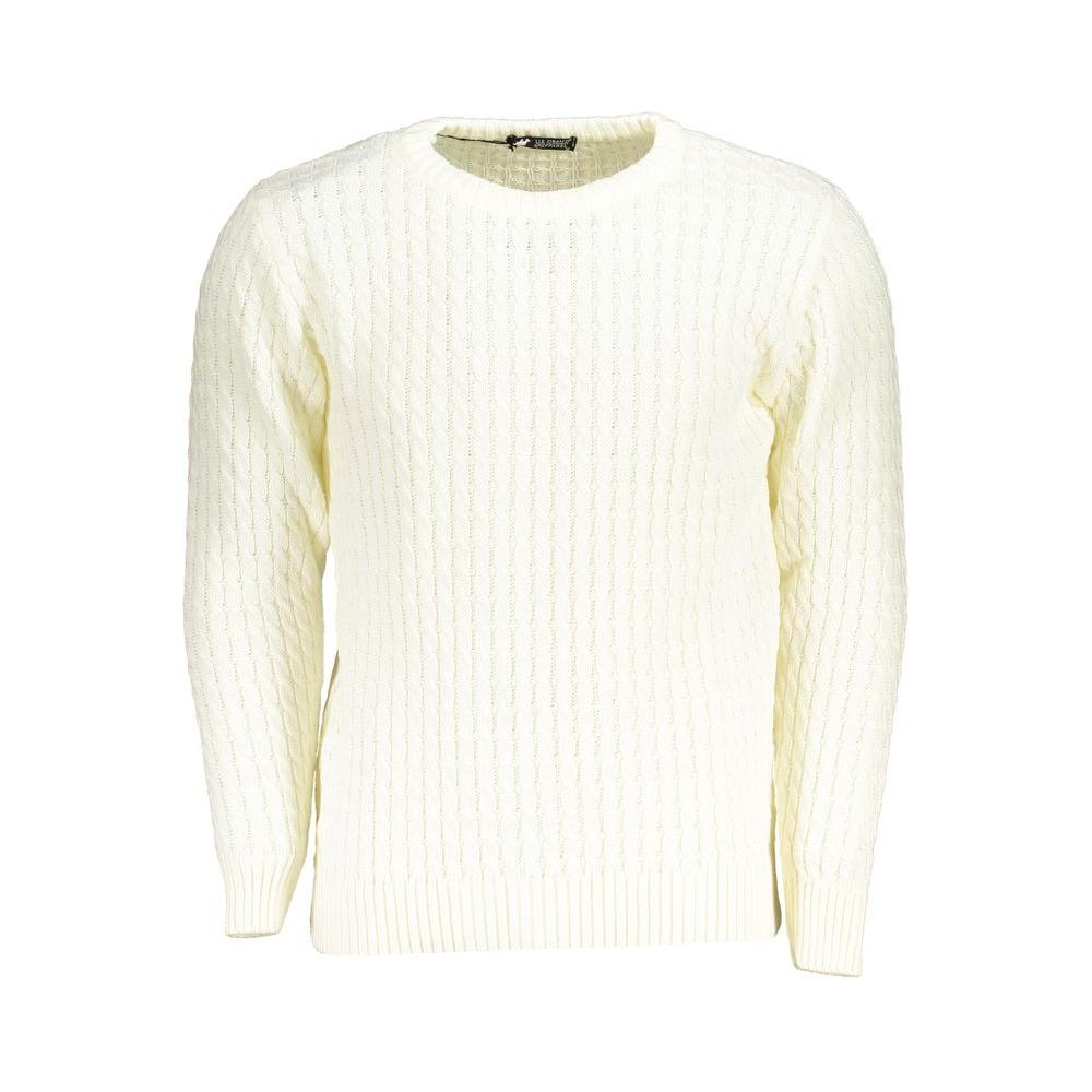 U.S. Grand Polo White Fabric Sweater white-fabric-sweater-4