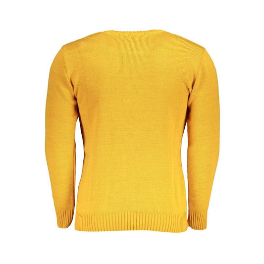U.S. Grand Polo Yellow Fabric Sweater yellow-fabric-sweater