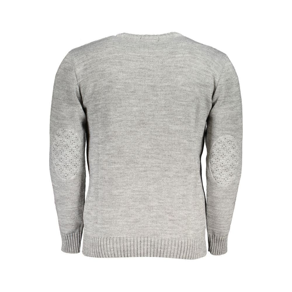 U.S. Grand Polo Gray Fabric Sweater gray-fabric-sweater-1