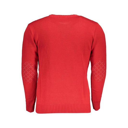 U.S. Grand Polo Red Fabric Sweater red-fabric-sweater-1
