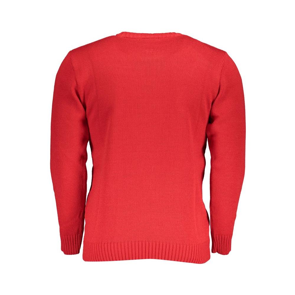 U.S. Grand Polo Red Fabric Sweater red-fabric-sweater-4