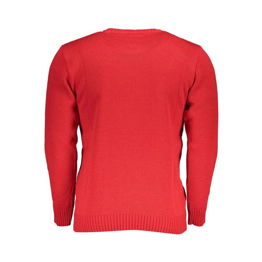 U.S. Grand Polo Red Fabric Sweater red-fabric-sweater-4