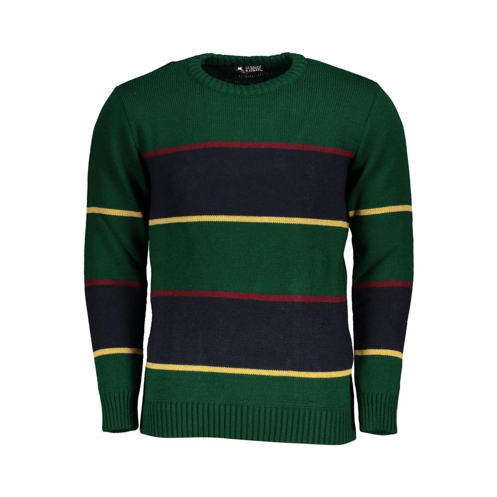 U.S. Grand Polo Green Fabric Sweater green-fabric-sweater