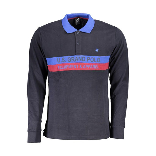 U.S. Grand Polo Blue Cotton Polo Shirt blue-cotton-polo-shirt-51