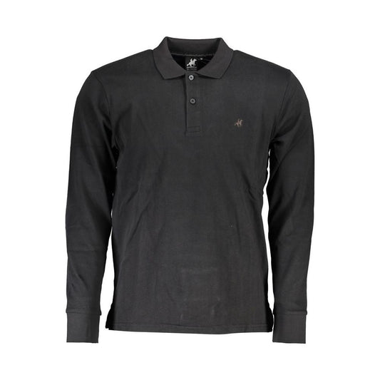 Black Cotton Polo Shirt