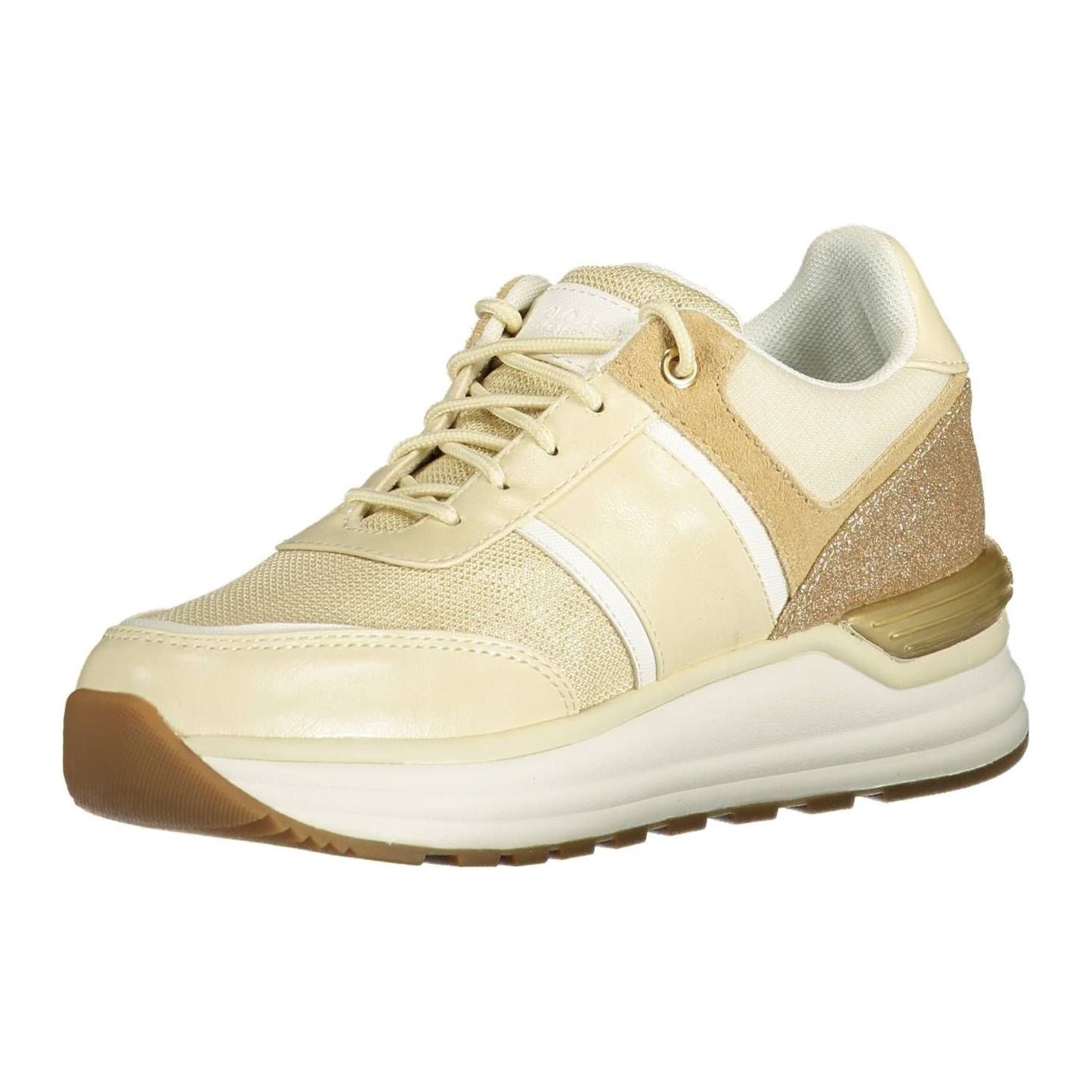 U.S. POLO ASSN. Beige ECO SUEDE Lace-up Sneakers beige-eco-suede-lace-up-sneakers