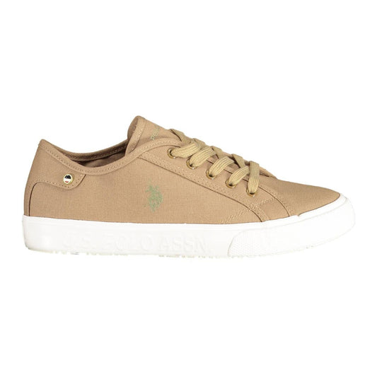 Chic Brown Lace-Up Sporty Sneakers