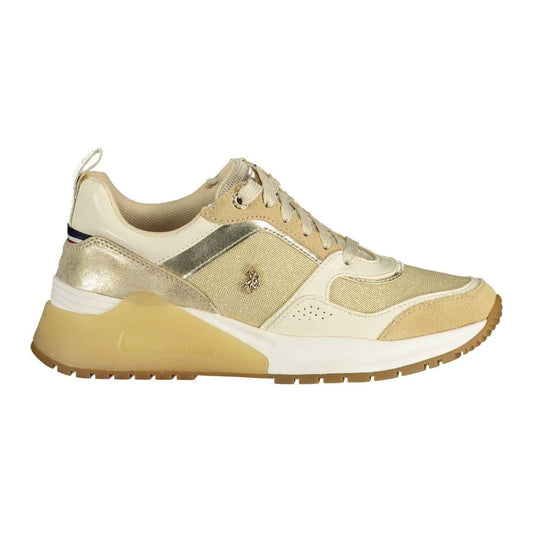 U.S. POLO ASSN. | Elegant Gold-Tone Sports Sneakers with Laces| McRichard Designer Brands   
