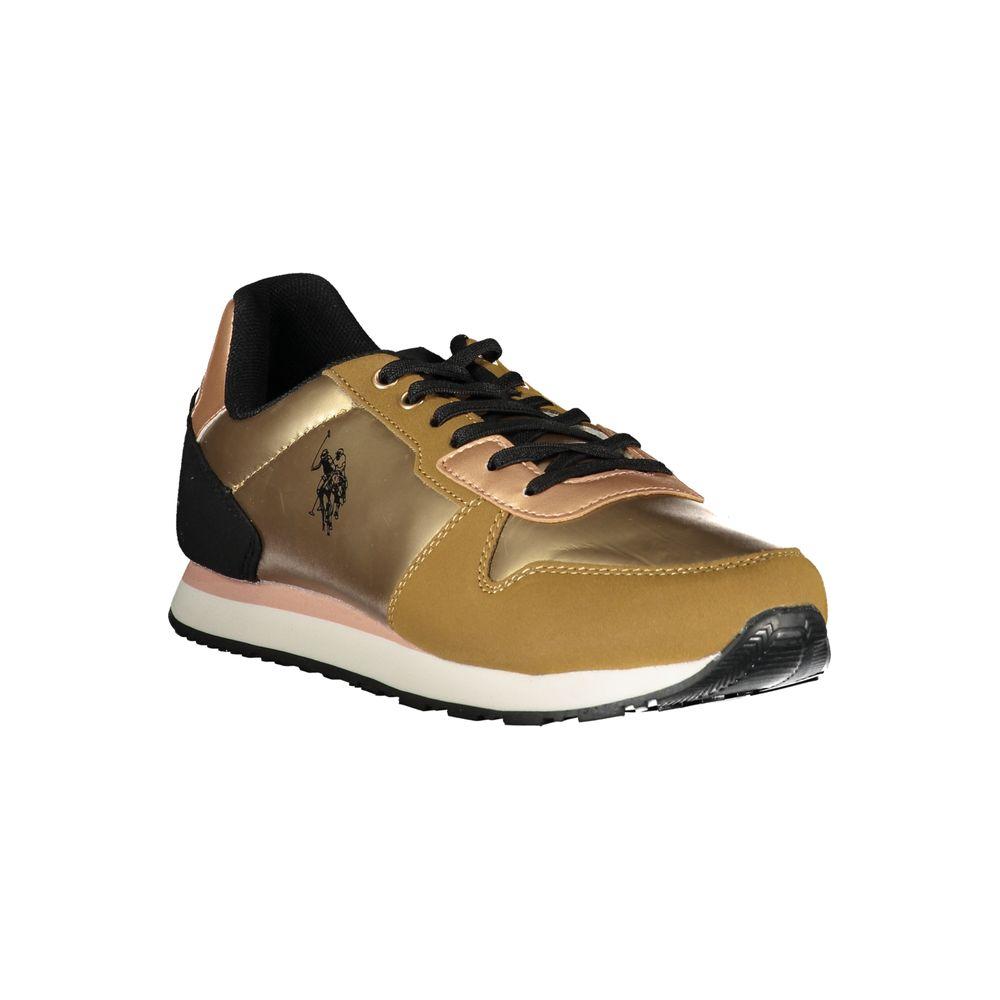 Gold Polyester Sneaker