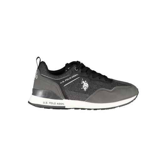 U.S. POLO ASSN. | Chic Gray Sports Sneakers with Vibrant Details| McRichard Designer Brands   