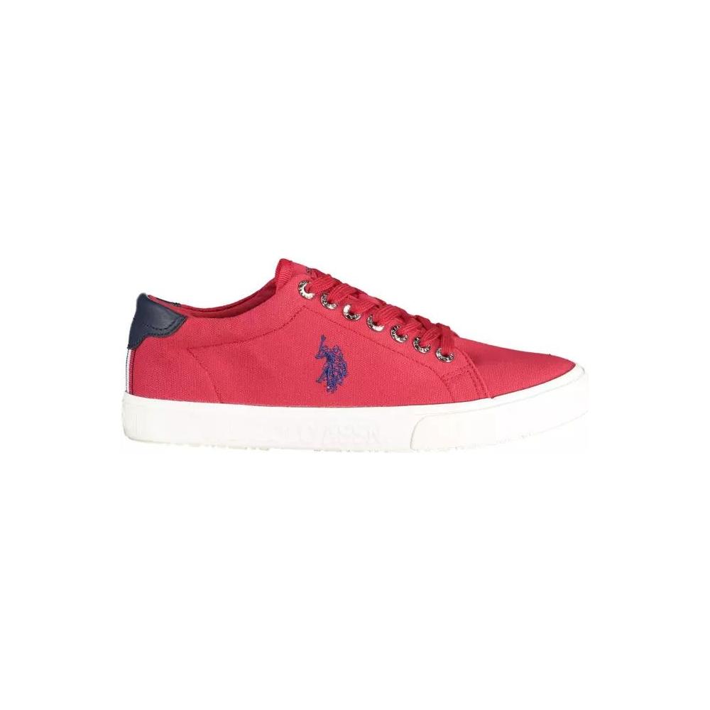 U.S. POLO ASSN. Chic Pink Lace-Up Sneakers with Contrasting Details chic-pink-lace-up-sneakers-with-contrasting-details