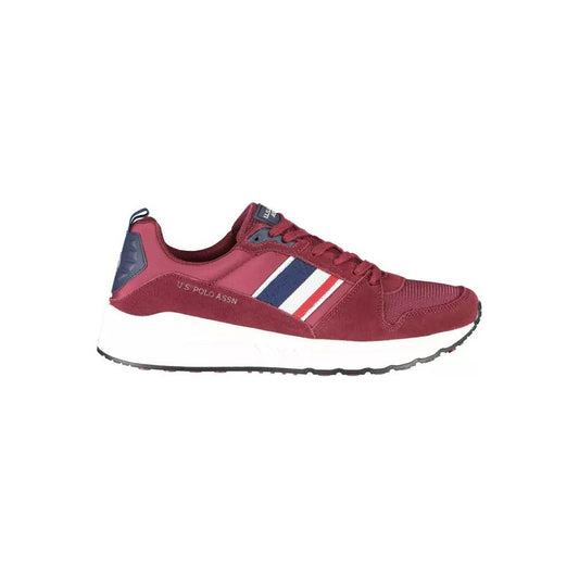 U.S. POLO ASSN. | Chic Pink Lace-Up Sneakers with Contrast Details| McRichard Designer Brands   