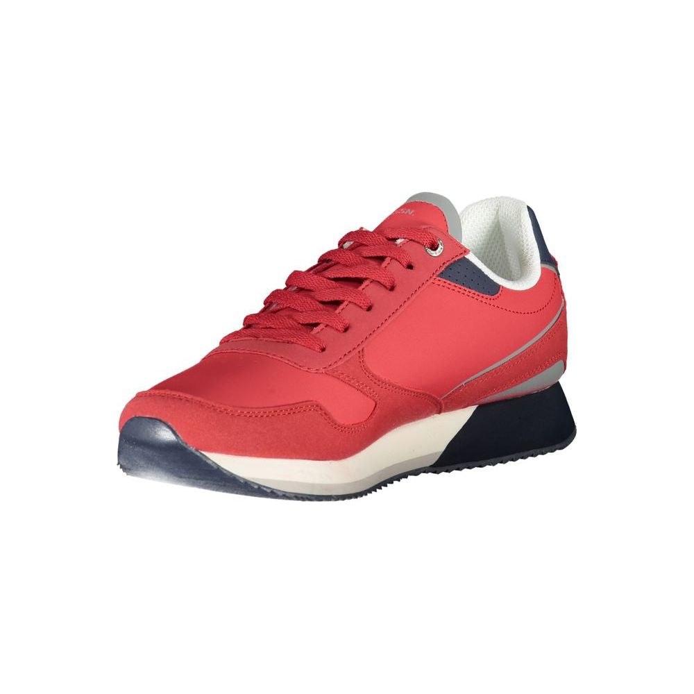 U.S. POLO ASSN. | Sleek Pink Lace-Up Sneakers with Contrast Details| McRichard Designer Brands   