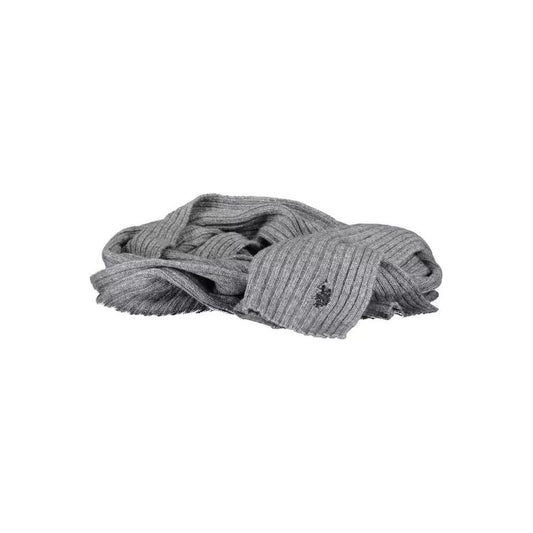 U.S. POLO ASSN. Elegant Gray Wool-Cashmere Blend Scarf elegant-gray-wool-cashmere-blend-scarf-1