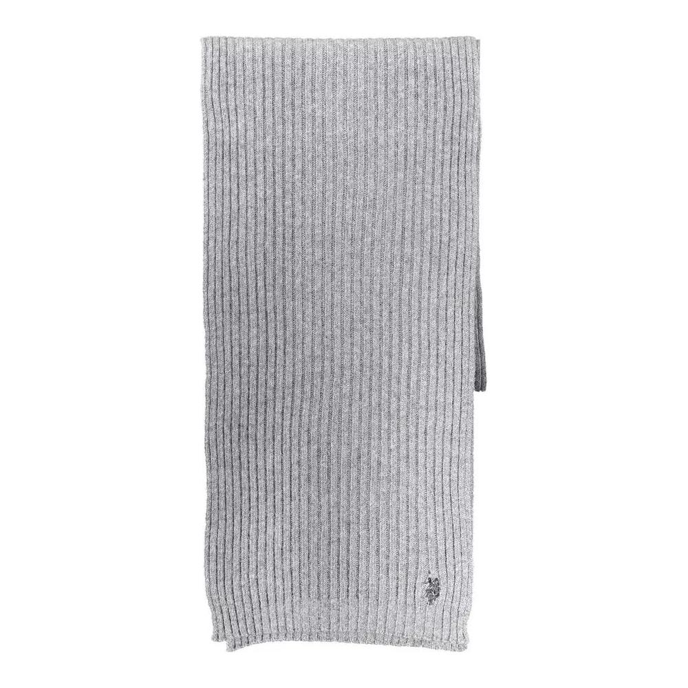U.S. POLO ASSN. Elegant Gray Wool-Cashmere Blend Scarf elegant-gray-wool-cashmere-blend-scarf-1
