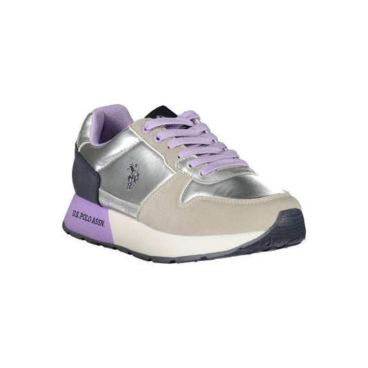 U.S. POLO ASSN. Silver-Toned Sports Sneakers with Laces silver-toned-sports-sneakers-with-laces