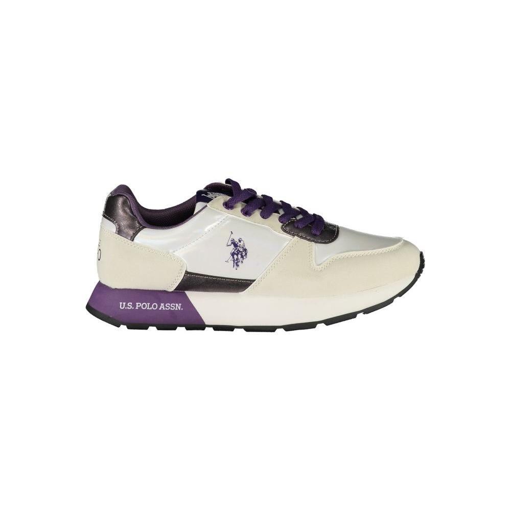 U.S. POLO ASSN. Chic White Lace-Up Sneakers with Sporty Elegance chic-white-lace-up-sneakers-with-sporty-elegance