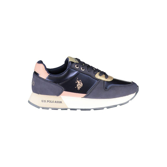 U.S. POLO ASSN. Chic Blue Lace-Up Sneakers with Contrast Details chic-blue-lace-up-sneakers-with-contrast-details