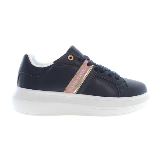 U.S. POLO ASSN. Chic Blue Lace-Up Sneakers with Logo Detail chic-blue-lace-up-sneakers-with-logo-detail-1