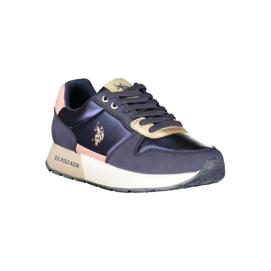 U.S. POLO ASSN. Chic Blue Lace-Up Sneakers with Contrast Details chic-blue-lace-up-sneakers-with-contrast-details