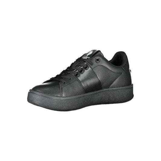 U.S. POLO ASSN. Chic Black Laced Sports Sneakers With Contrast Details chic-black-laced-sports-sneakers-with-contrast-details