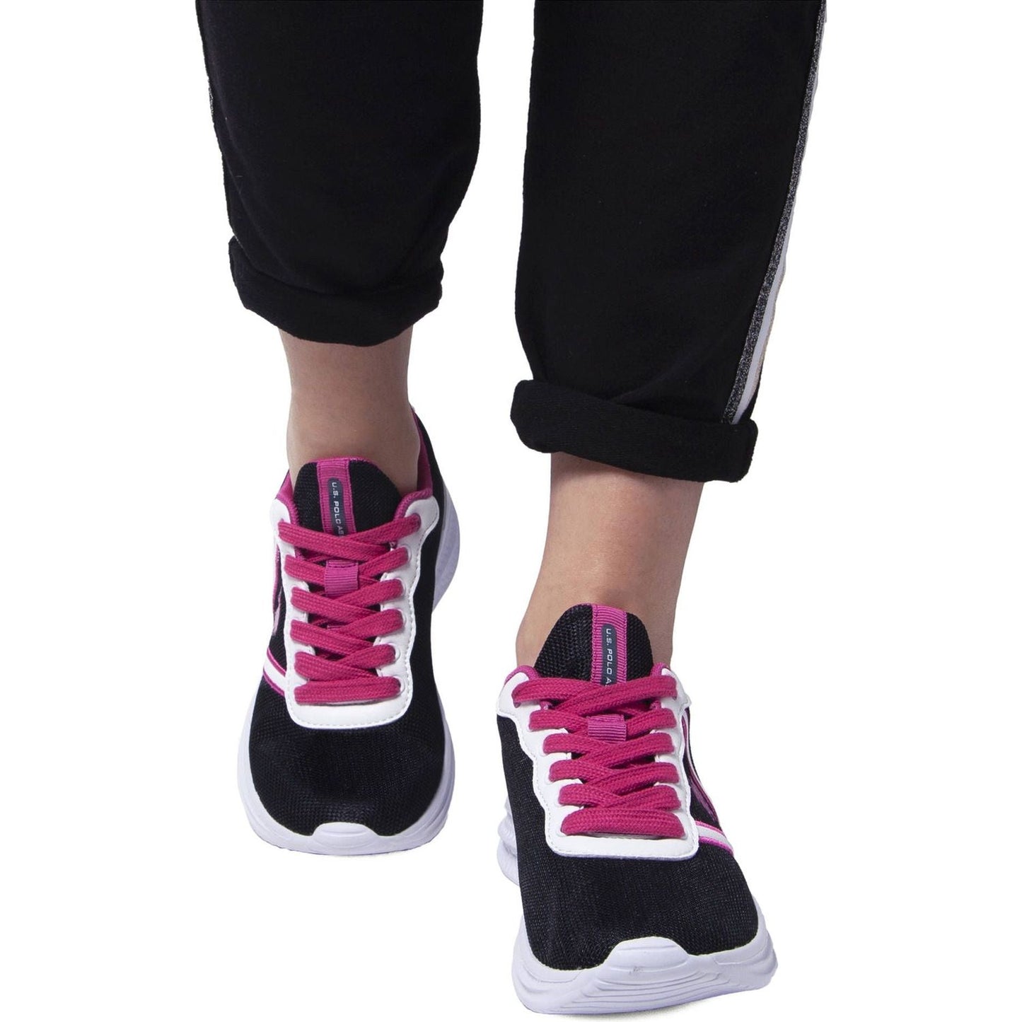 Chic Black Lace-Up Sports Sneakers