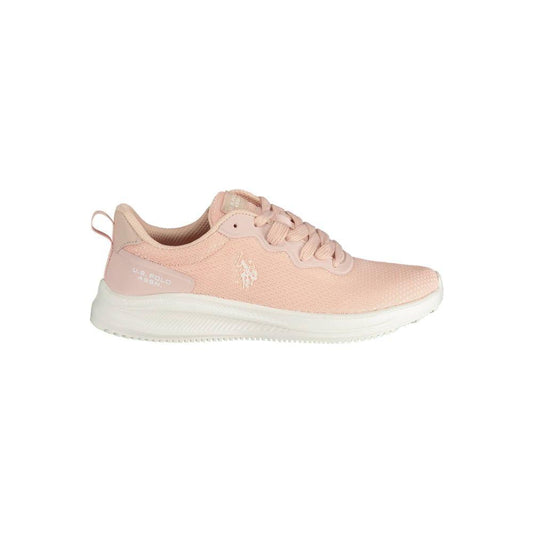 U.S. POLO ASSN. | Chic Pink Lace-Up Sneakers with Contrasting Details| McRichard Designer Brands   