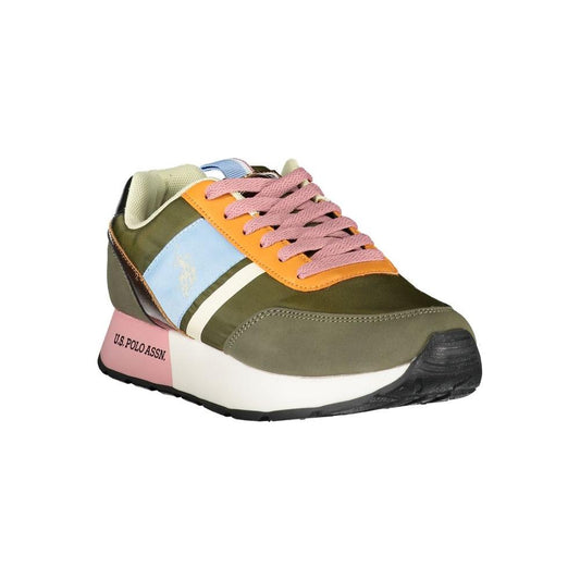 U.S. POLO ASSN. | Chic Green Lace-Up Sneakers with Logo Detail| McRichard Designer Brands   