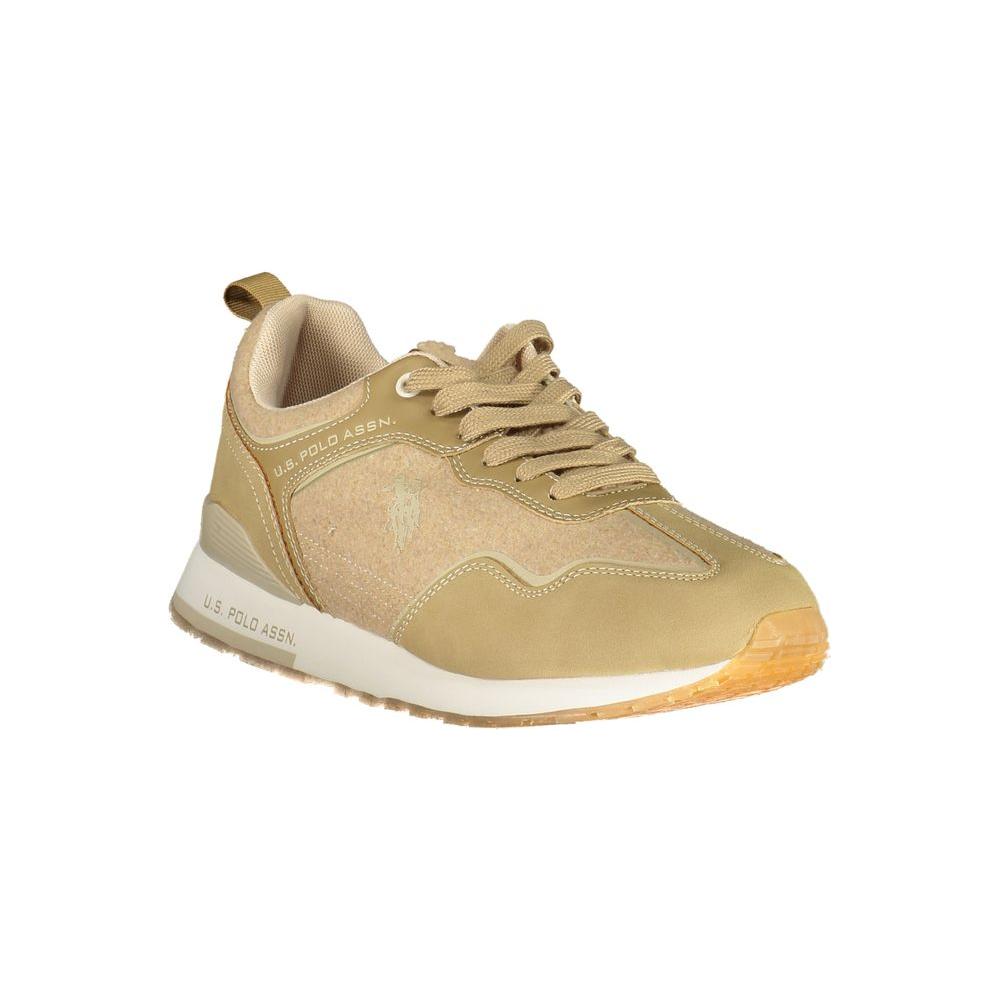 U.S. POLO ASSN. Contrast Lace-Up Sports Sneakers in Beige contrast-lace-up-sports-sneakers-in-beige