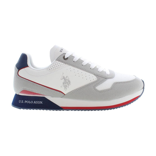 U.S. POLO ASSN. | Elegant White Lace-Up Sports Sneakers| McRichard Designer Brands   