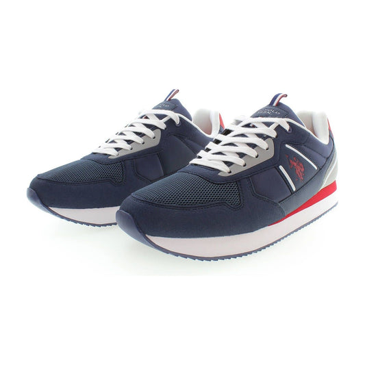 U.S. POLO ASSN. | Sleek Blue Sports Sneakers with Contrasting Accents| McRichard Designer Brands   