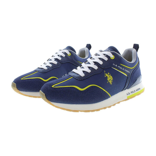 Sporty Elegance Lace-Up Sneakers in Blue