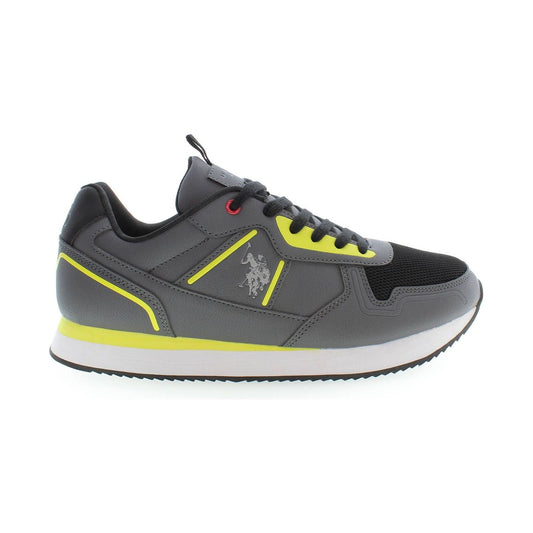 U.S. POLO ASSN. Sleek Gray Sporty Sneakers with Logo Accents sleek-gray-sporty-sneakers-with-logo-accents