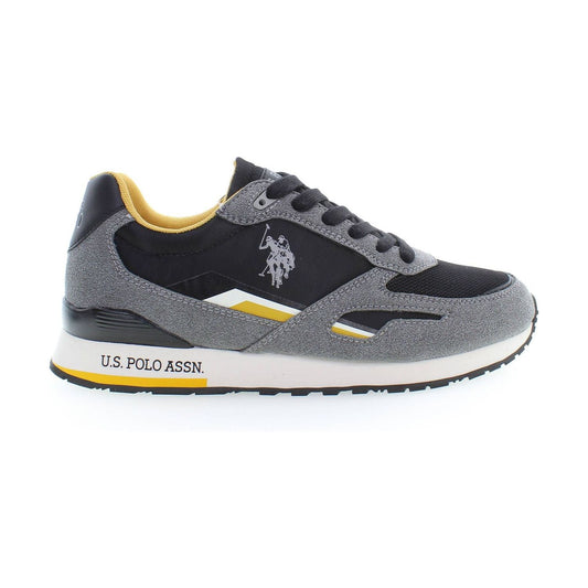 U.S. POLO ASSN. | Chic Gray Lace-Up Sporty Sneakers| McRichard Designer Brands   