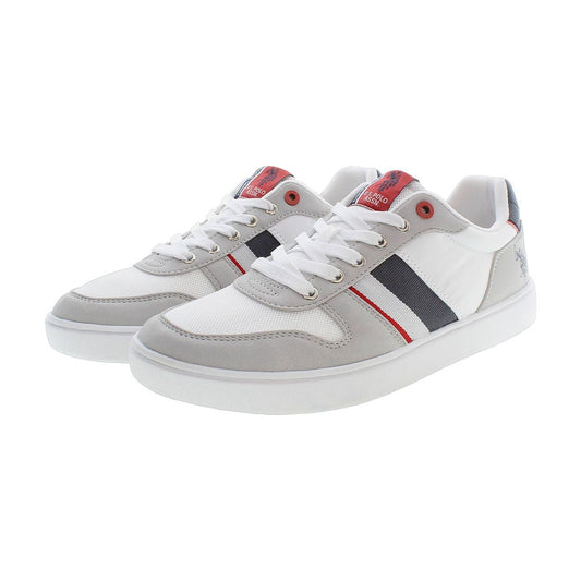 U.S. POLO ASSN. | Chic Gray Lace-Up Sneakers with Logo Detail| McRichard Designer Brands   
