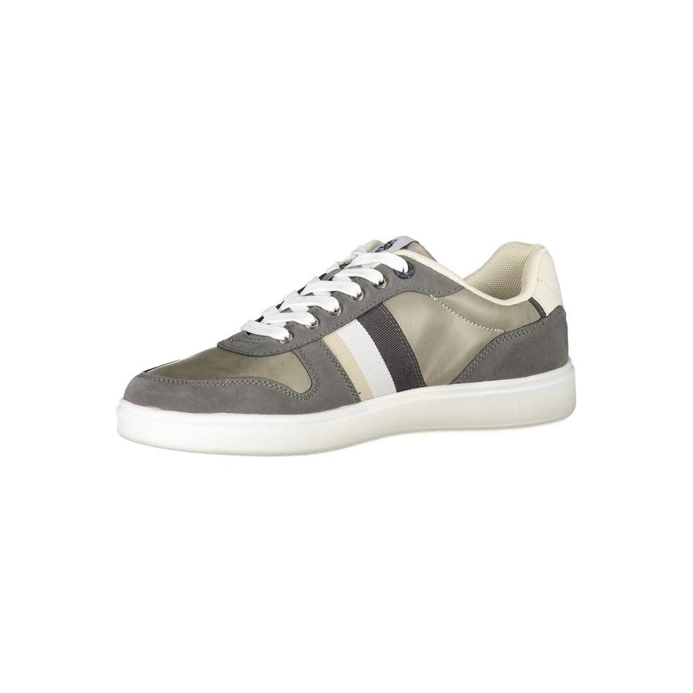 Sleek Gray Lace-Up Sports Sneakers