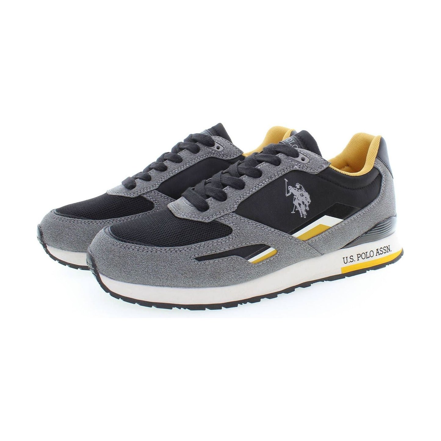 U.S. POLO ASSN. Chic Gray Lace-Up Sporty Sneakers chic-gray-lace-up-sporty-sneakers