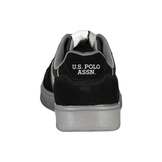 U.S. POLO ASSN. Sleek Black Lace-Up Sneakers with Contrast Details sleek-black-lace-up-sneakers-with-contrast-details