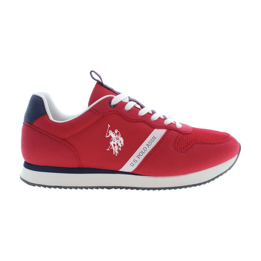 U.S. POLO ASSN. | Chic Pink Lace-Up Sneakers with Contrasting Accents| McRichard Designer Brands   