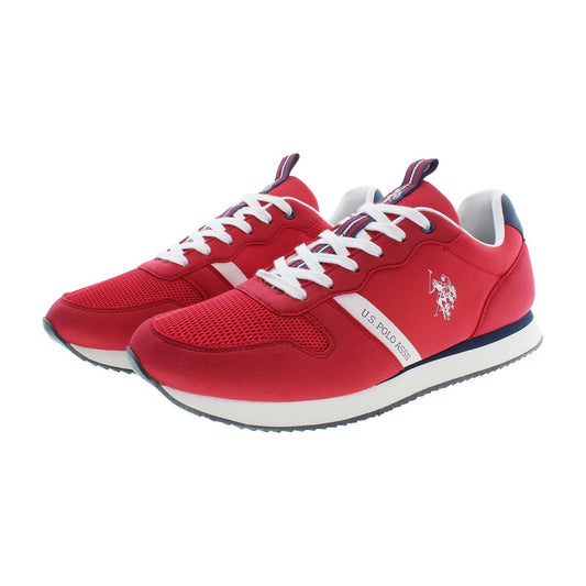 U.S. POLO ASSN. Chic Pink Lace-Up Sneakers with Contrasting Accents chic-pink-lace-up-sneakers-with-contrasting-accents
