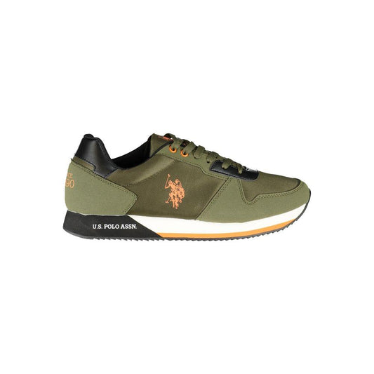 U.S. POLO ASSN. Green Lace-Up Sneakers with Contrast Details green-lace-up-sneakers-with-contrast-details
