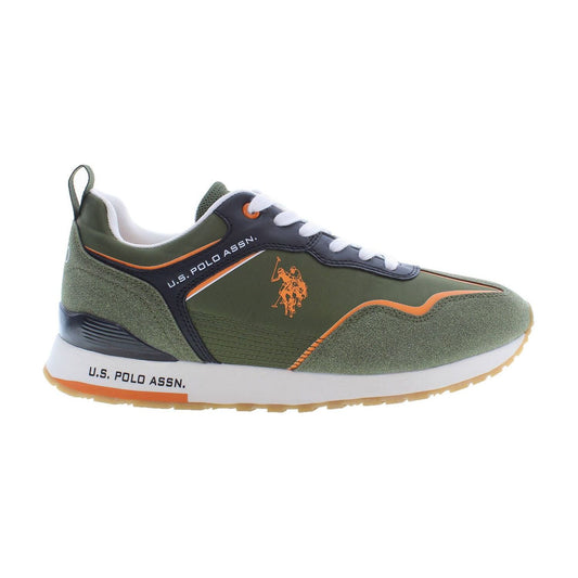 U.S. POLO ASSN. | Green Laced Sports Sneakers with Logo Detail| McRichard Designer Brands   