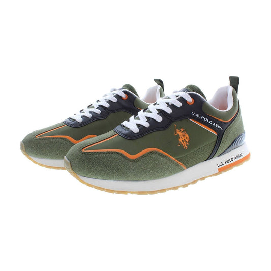 U.S. POLO ASSN. | Green Laced Sports Sneakers with Logo Detail| McRichard Designer Brands   