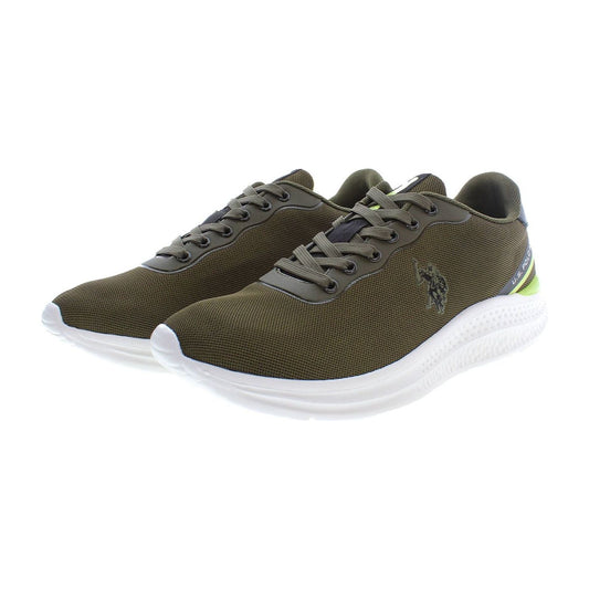 U.S. POLO ASSN. Chic Green Lace-Up Sports Sneakers chic-green-lace-up-sports-sneakers