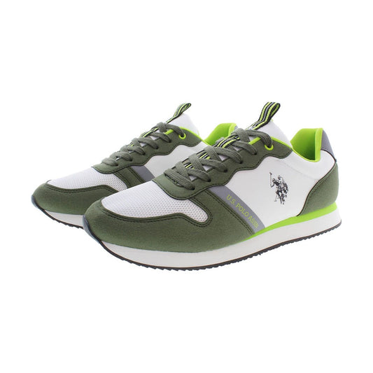 U.S. POLO ASSN. Green Lace-Up Sneakers with Contrasting Details green-lace-up-sneakers-with-contrasting-details