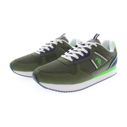 U.S. POLO ASSN. | Sleek Green Sneakers with Iconic Logo Detailing| McRichard Designer Brands   
