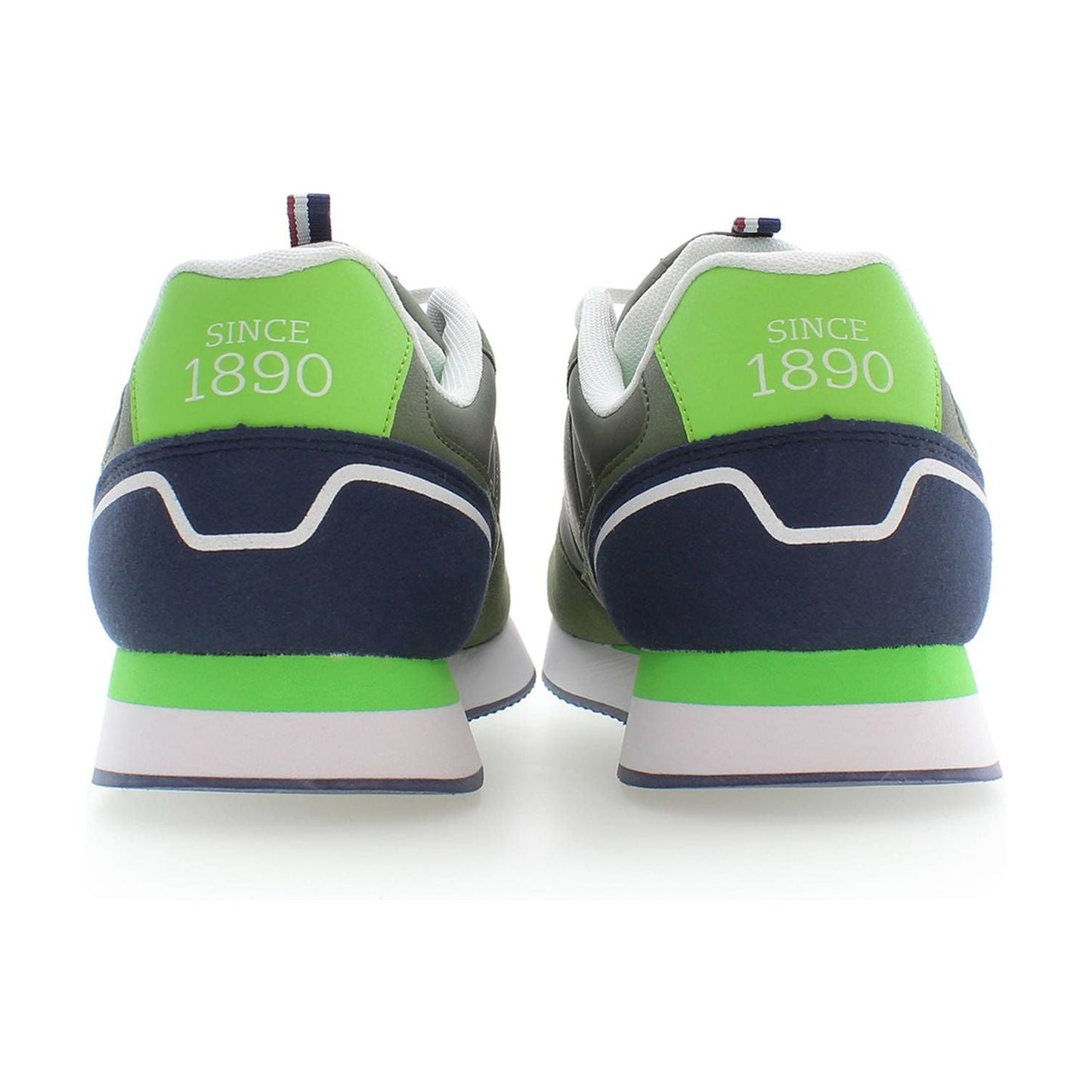 Sleek Green Sneakers with Iconic Logo Detailing