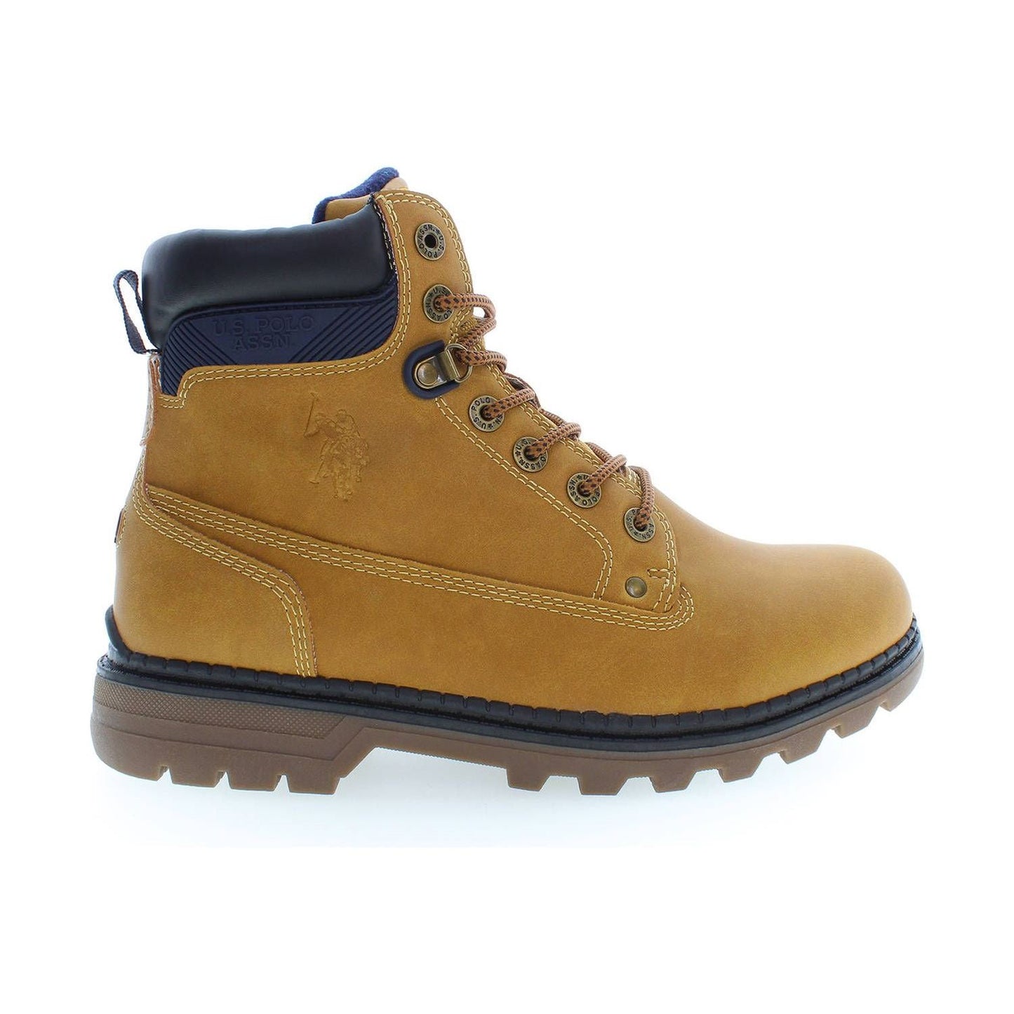 U.S. POLO ASSN. Beige High-Top Boots with Logo Detailing beige-high-top-boots-with-logo-detailing